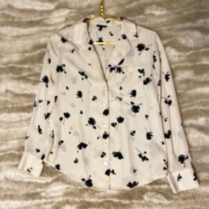 We Wore What Button Down Floral Blouse